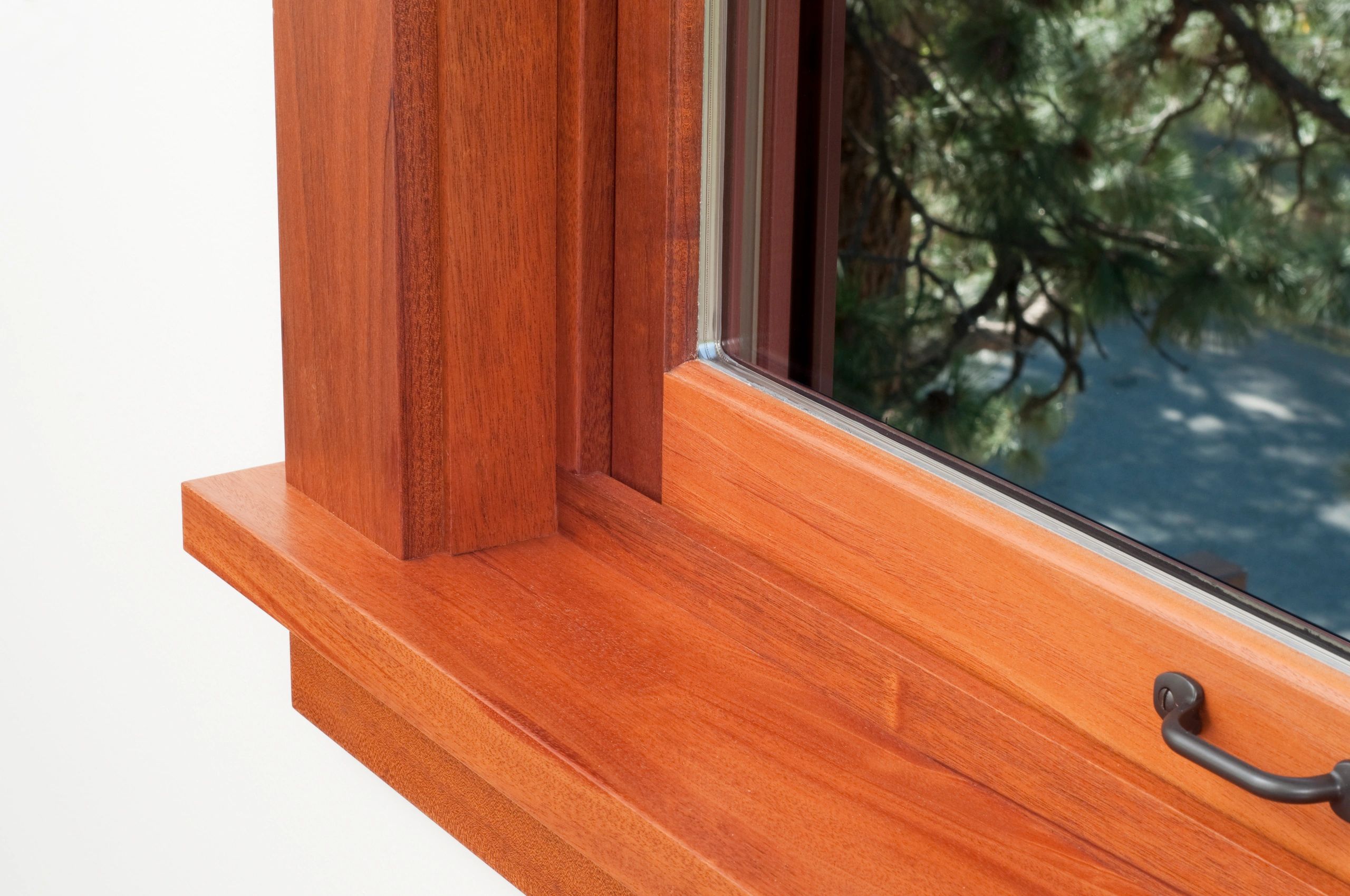 Close-up of window sill and frame detail