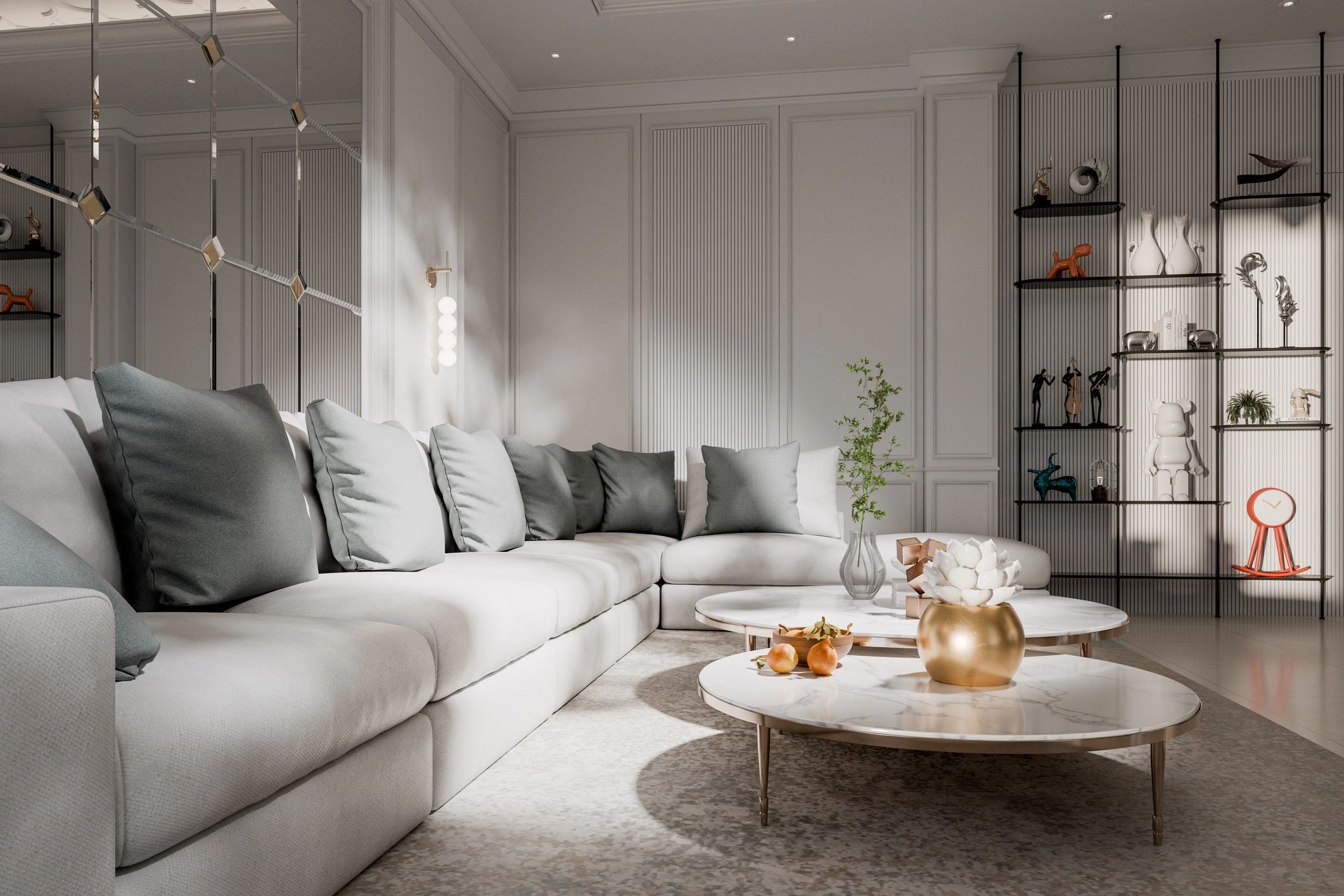 Refined interior finish for residential project
